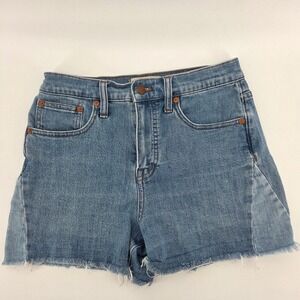 Madewell Denim Cutoff‎ Shorts 25 Distressed Frayed Hem Blue